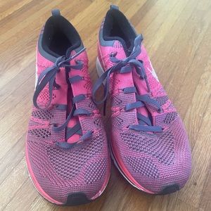 Nike pink flyknit trainers